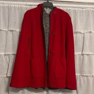 Vintage Reversible Cape Jacket red riding hood